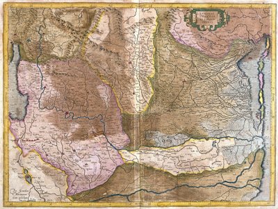 Verona, Vicenza ve Padua, İtalya (gravür by Gerardus Mercator