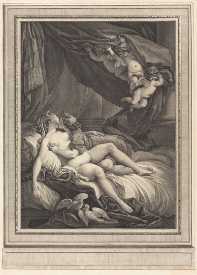 Venüs ve Adonis by Geraud Vidal after Charles Monnet