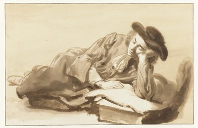 uzanmış gençlik uzanmış çocuk by Gerbrand van den Eeckhout