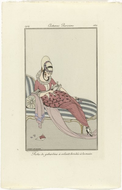 Journal des Dames et des Modes, Costumes Parisiens, 1914, No. 162: Gabardin (...) by Gerda Wegener