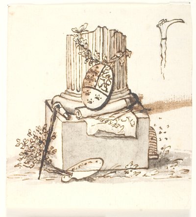 Kırık bir sütun by Gerhard Ludvig Lahde