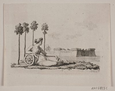 kalede yatan kadın by Gerhard Ludvig Lahde