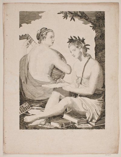 Terpsichore ve Kalliope by Gerhard Ludvig Lahde