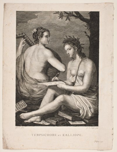 Terpsichore ve Kalliope by Gerhard Ludvig Lahde