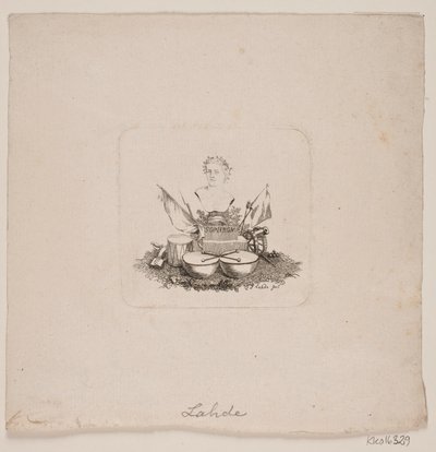 Sophron büstü ile Vinyet by Gerhard Ludvig Lahde