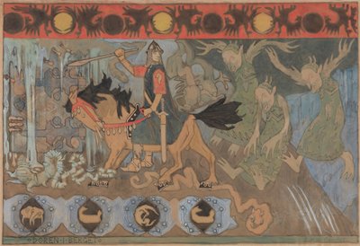 Kayadaki kapı, 1895. by Gerhard Munthe