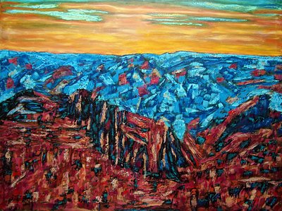 Copper Canyon, 2023 (tuval üzerine yağlıboya) by Gerhardt Isringhaus