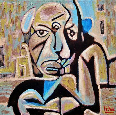 Küçük Picasso, 2022 (tuval üzerine yağlıboya) by Gerhardt Isringhaus