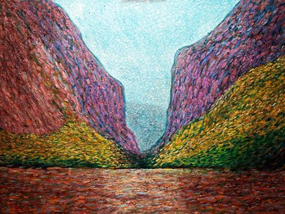 Sumidero Kanyonu,2019 (tuval üzerine yağlıboya) by Gerhardt Isringhaus