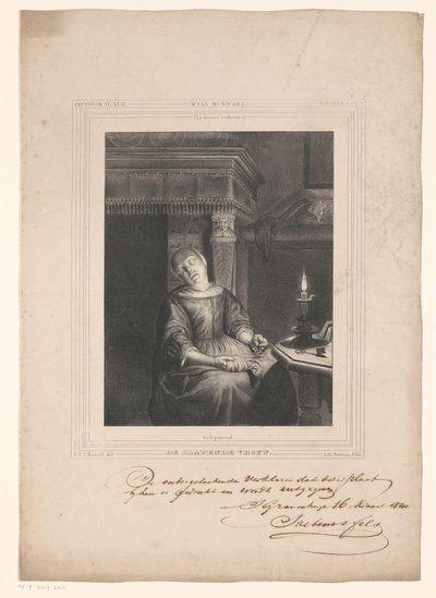 uyuyan kadın by Gerhardus Fredericus Eilbracht