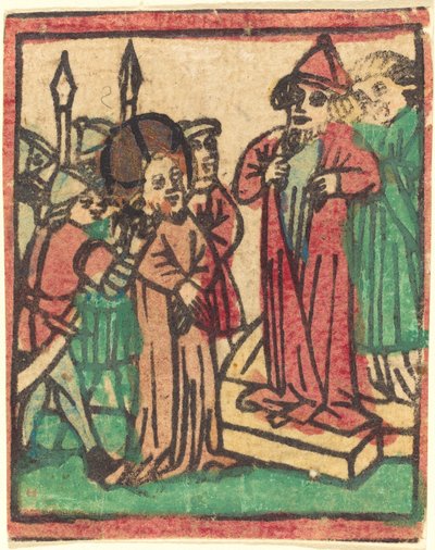 Caiaphas Elbiselerini Yırtıyor by German 15th Century