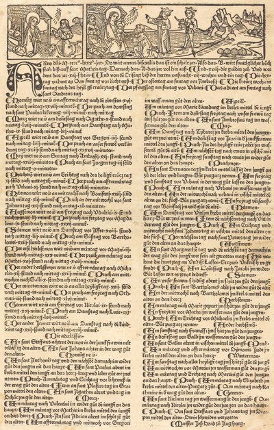 Doğuş ve Tapınma ile Takvim by German 15th Century