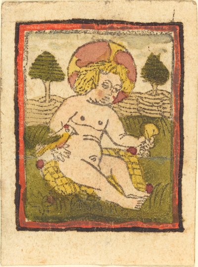 Kuş ile İsa Çocuk by German 15th Century