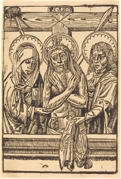 Maria ve John arasındaki Mesih by German 15th Century
