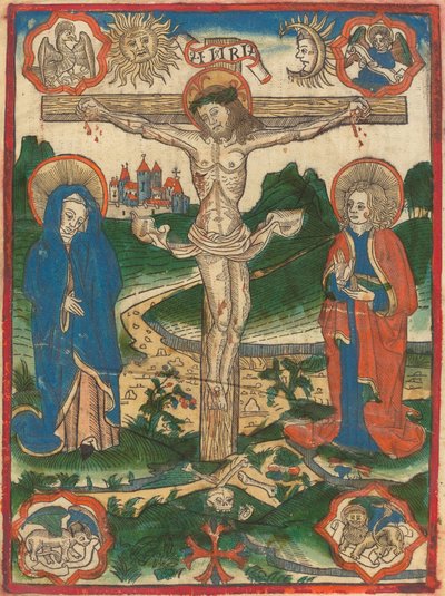 İsa çarmıhta by German 15th Century