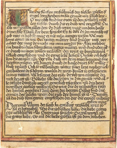 Açgözlülüğe Karşı Öğüt by German 15th Century