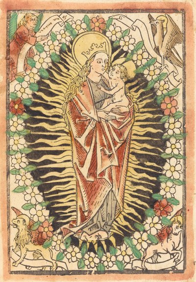 Tesbihte Madonna ve Çocuk by German 15th Century