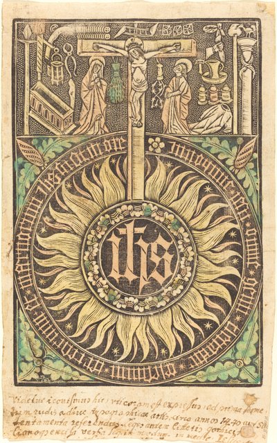 Çarmıha Gerilme ve Tutku Sembolleriyle Kutsal Monografi [rekto] by German 15th Century