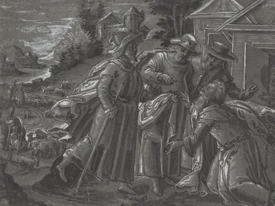İbrahim Melekleri Eğlendirirken [verso] by German 16th Century