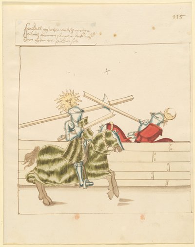 italyanca, barış, mızrak dövüşü by German 16th Century