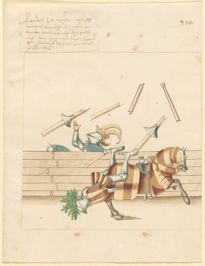 italyanca, barış, mızrak dövüşü by German 16th Century