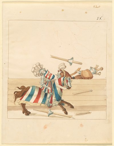 italyanca, barış, mızrak dövüşü by German 16th Century
