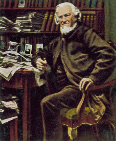 Hoffmann von Fallersleben, Alman şair (renkli fotoğraf) by German Photographer