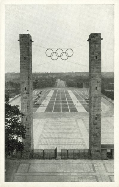 Reichssportfeld, Berlin (b/w fotoğraf) by German Photographer
