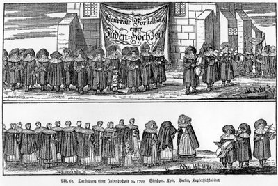 1700 yılına ait bir Yahudi düğün alayı by German School