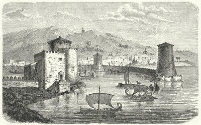 Bir Fenike limanı (gravür) by German School