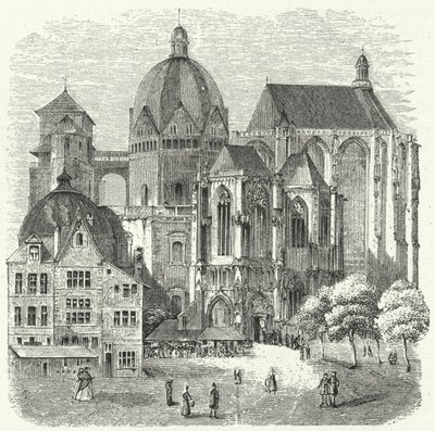 Aachen Katedrali (gravür) by German School