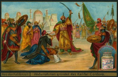 Abd-ar-Rahman III kendisini Kurtuba Halifesi ilan eder, Liebig Kartı by German School