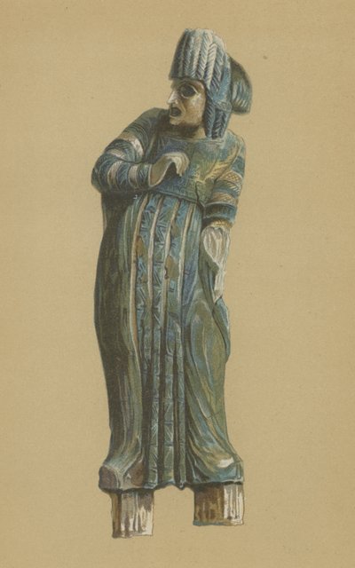 Bir Antik Yunan trajedisindeki aktör (renkli taş) by German School