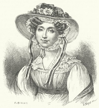 Adeaide, Orleans Prensesi (gravür) by German School