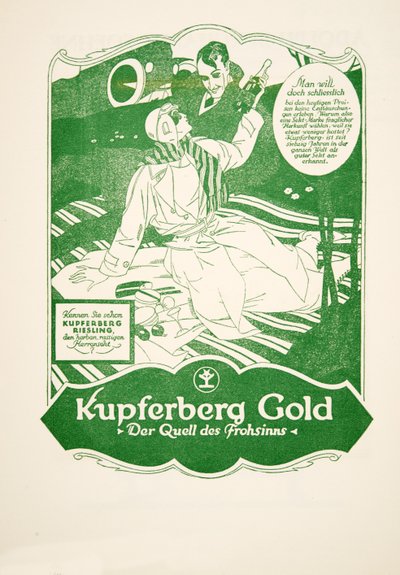 Kupferberg Gold için reklam, Styl, pub.1922