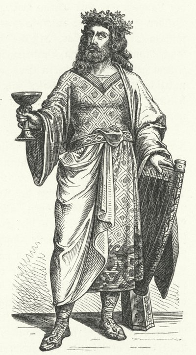Alboin, Lombards Kralı (gravür) by German School