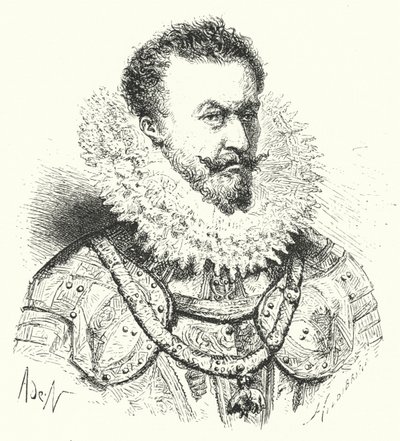Alexander Farnese, Parma Dükü, İspanyol Hollanda Valisi (gravür) by German School