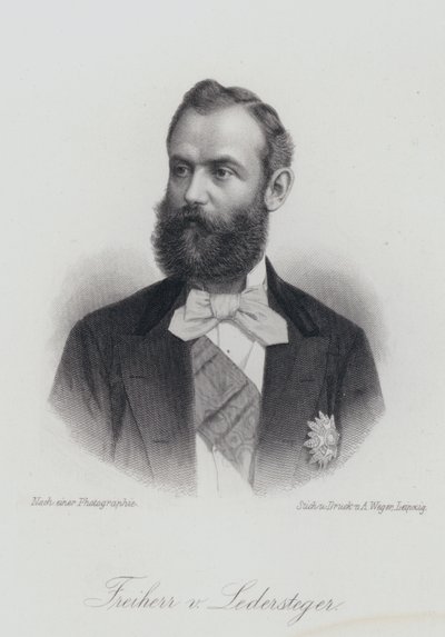 Alois Ledersteger, Avusturyalı yazar (gravür) by German School