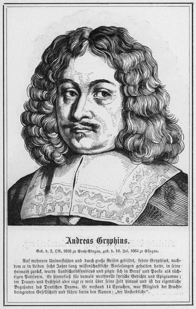 Andreas Gryphius (gravür) by German School