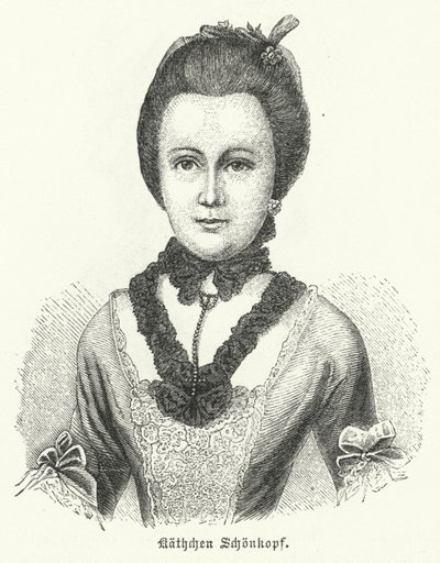 Anna Katharina Schoenkopf (1746-1810), Alman yazar Johann Wolfgang Goethe