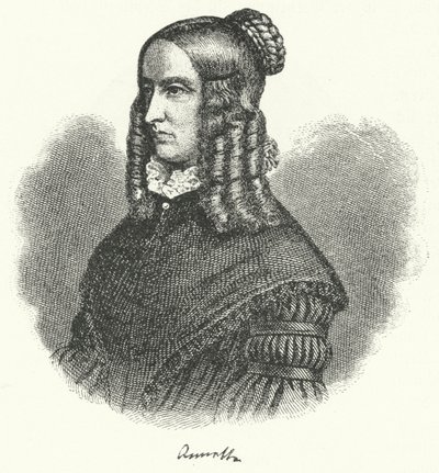 Annette von Droste-Hulshoff, Alman yazar ve besteci (gravür) by German School