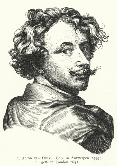 Anthony van Dyck, Flaman Barok sanatçısı (gravür) by German School