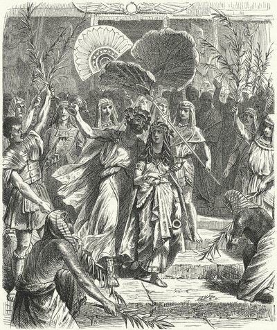 Antonius ve Kleopatra, Osiris ve Isis olarak (gravür) by German School