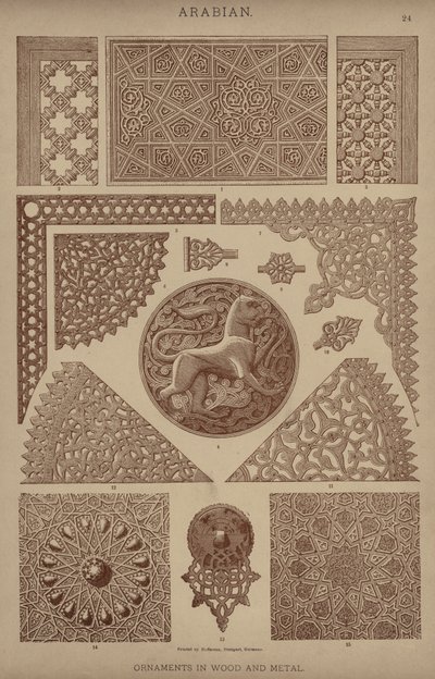Arap, Ahşap ve Metalden Süsler by German School