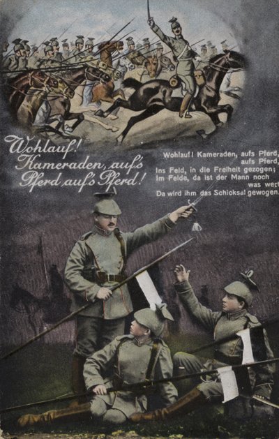 Ortaya çıkmak! Yoldaşlar, atlarınıza, atlarınıza! (renkli taş) by German School