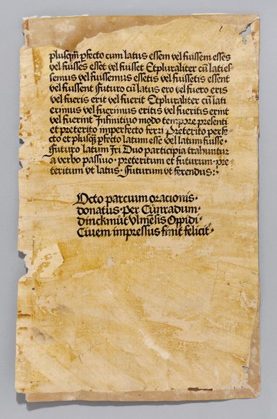 Ars Minor, Aelius Donatus tarafından basıldı, Konrad Dinckmut tarafından basıldı, Ulm, c.1476-80 (blok kitabı) by German School