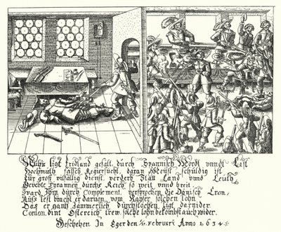 Albrecht von Wallenstein suikastı by German School