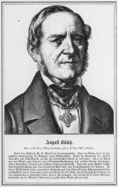 August Bockh (gravür) by German School