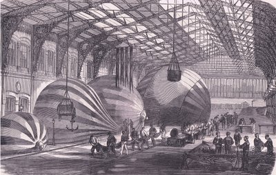 Balon fabrikada, Cassells History of the War Fransa ve Almanya arasındaki Cassell and Company Limited tarafından yayınlandı, c.1890 (litho) by German School