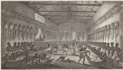Habeş Kralının Ziyafeti (gravür) by German School